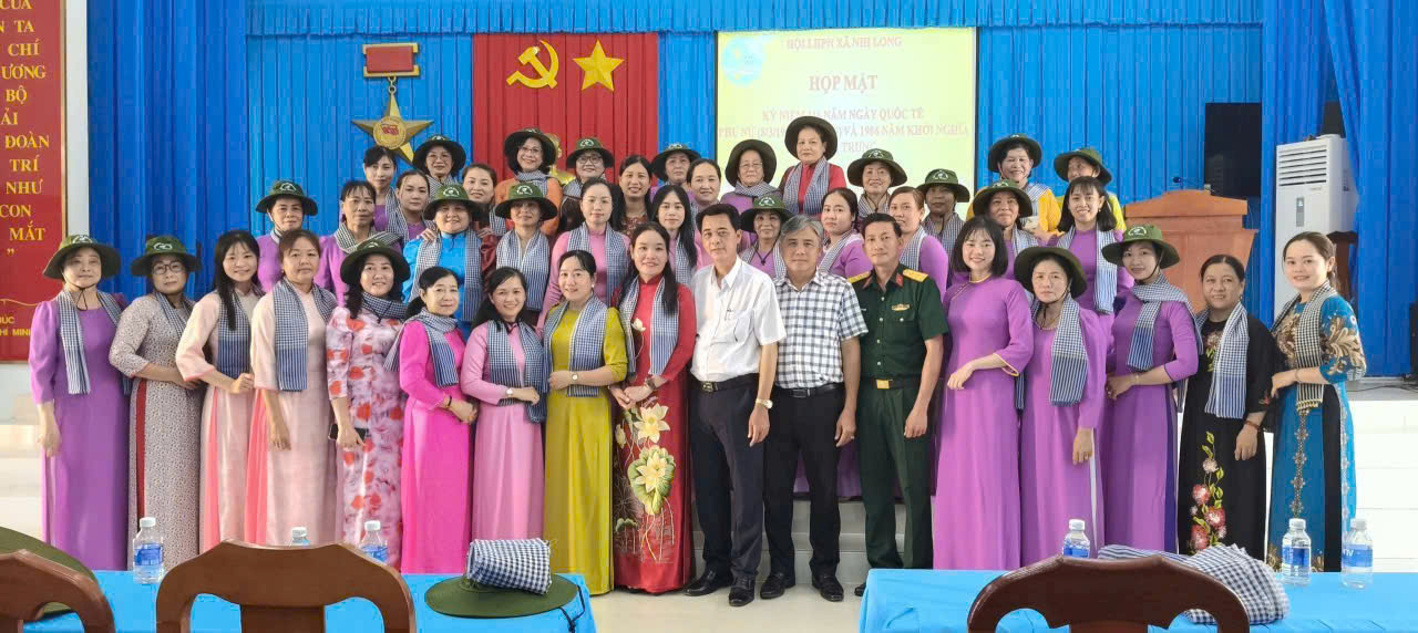 Hội Liên hiện Phụ nữ xã Nhị Long tổ chức Họp mặt kỷ niệm ngày Quốc tế phụ nữ 8/3

